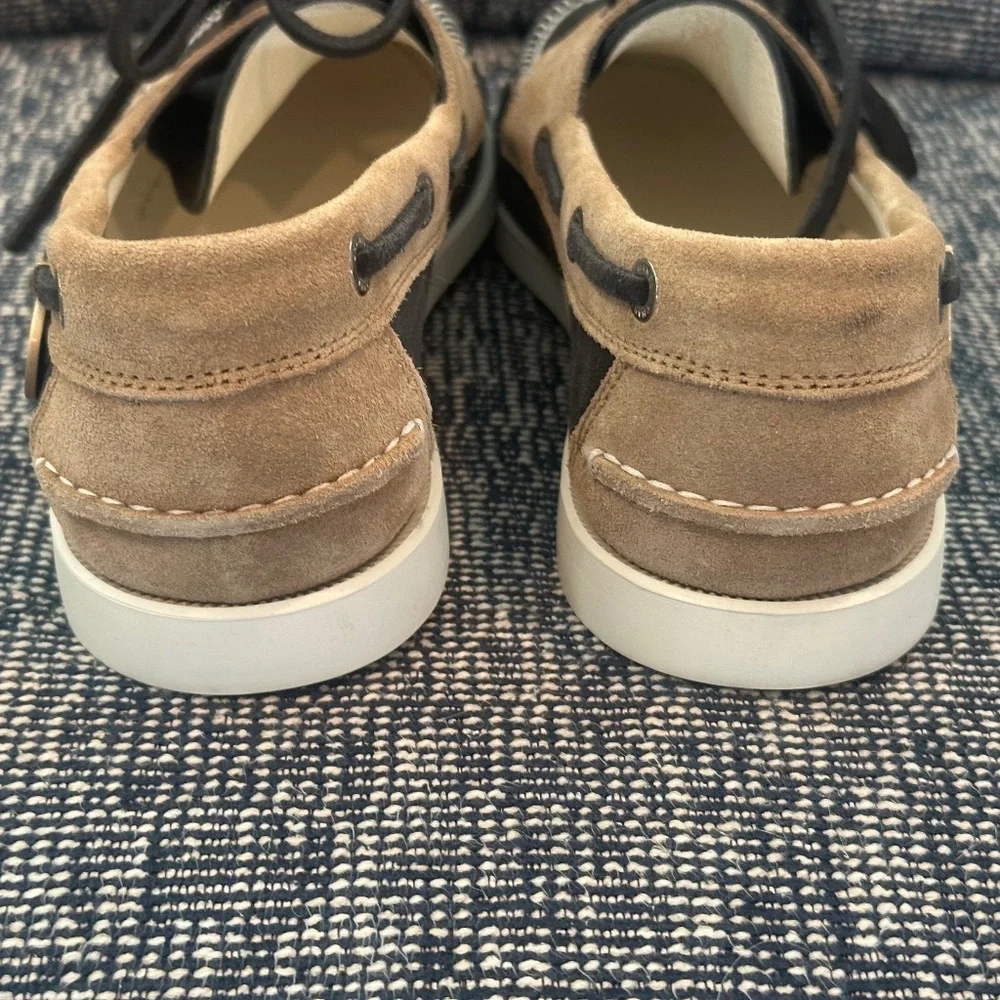 CHANEL moccasins loafers dark grey 2 tone - Picture 9 of 9